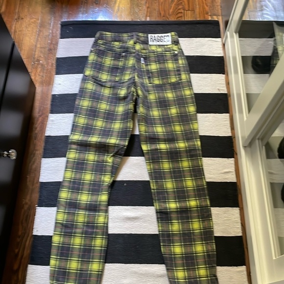 The Ragged Priest CADDIE LIME CHECK MOM JEANS Size 28​​​​